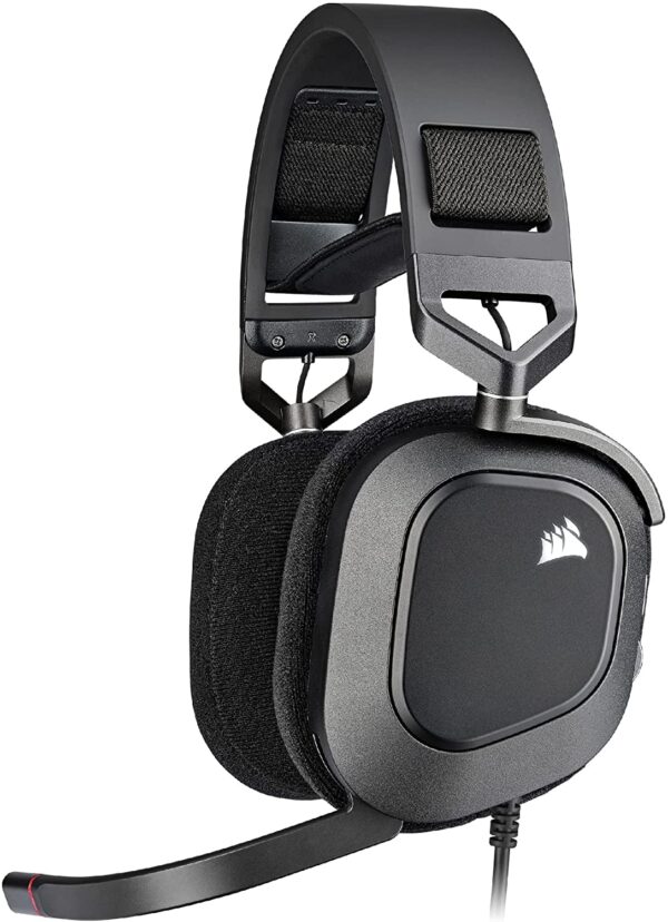 Corsair HS80 RGB Wired USB Premium Gaming On Ear Headphones with Dolby Audio 7.1 Surround Sound
