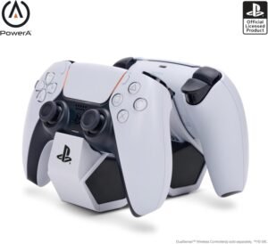 PowerA Twin Charging Station for PS5 DualSense and DualSense Edge Wireless Controllers (NEW)