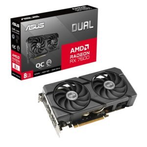 ASUS Dual Radeon RX 7600 EVO OC Edition 8GB GDDR6 Gaming Graphics Card (NEW)