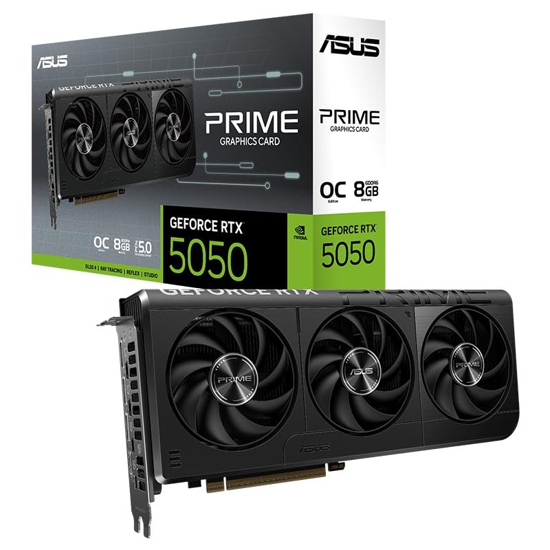 ASUS PRIME GeForce RTX 5050 8GB GDDR6 OC Edition Graphic Card (NEW)